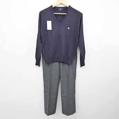 【中古】福岡県 自由ケ丘高等学校 女子制服 3点 (ニット・ズボン) sf074713