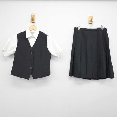 【中古】埼玉県 栄東中学・高等学校 女子制服 3点 (ベスト・シャツ・スカート) sf074732