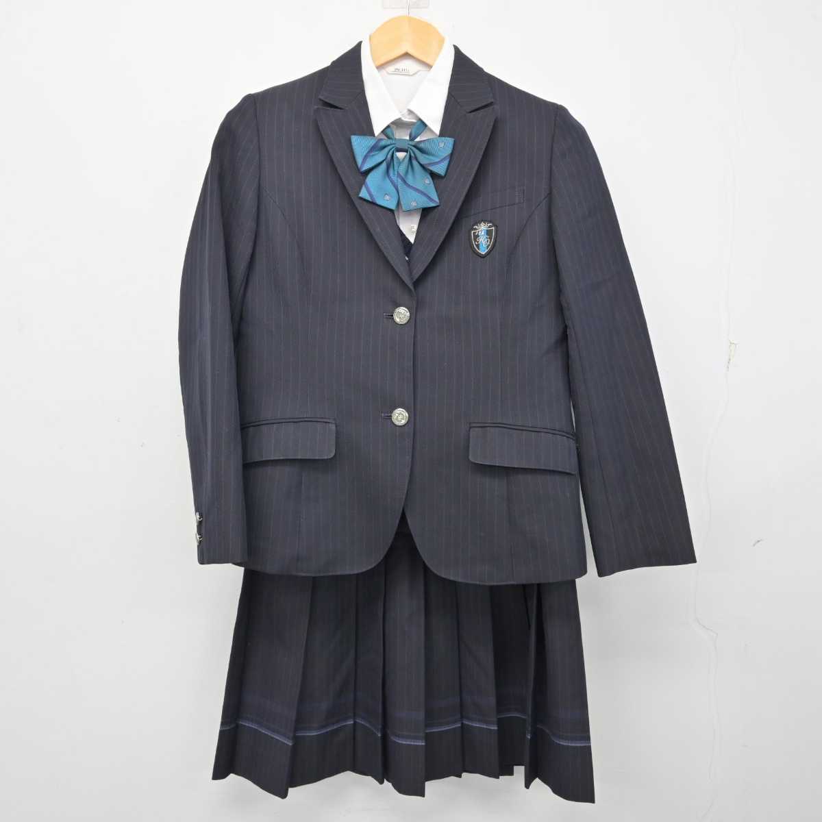 【中古】大阪府 東大谷高等学校 女子制服 5点 (ブレザー・ニット・シャツ・スカート) sf074745