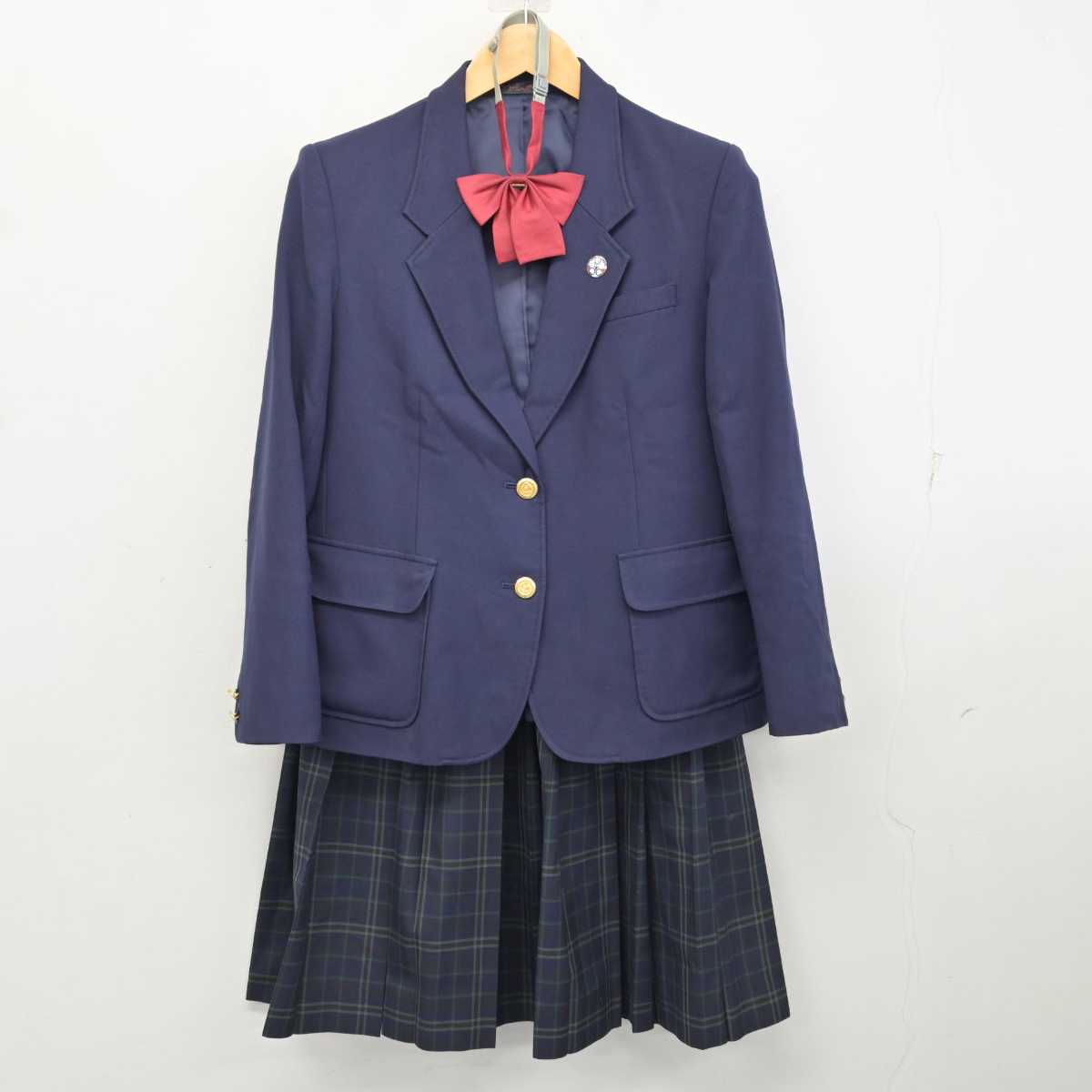 【中古】埼玉県 栄進中学校 女子制服 4点 (ブレザー・スカート) sf074753