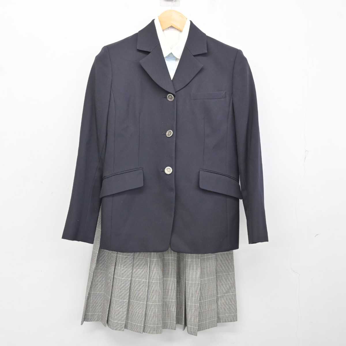 【中古】埼玉県 淑徳与野中学校・高等学校 女子制服 4点 (ブレザー・ニット・シャツ・スカート) sf074756