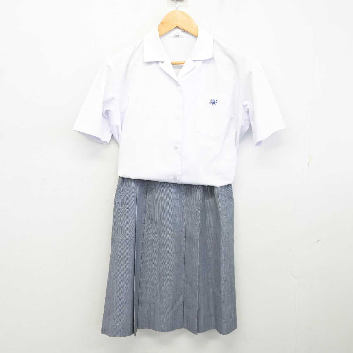 【中古】広島県 庄原格致高等学校 女子制服 2点 (シャツ・スカート) sf074769