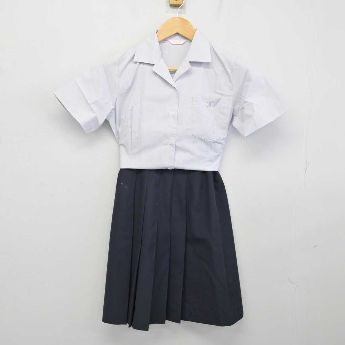 【中古】三重県 いなべ総合学園高等学校 女子制服 2点 (シャツ・スカート) sf074777