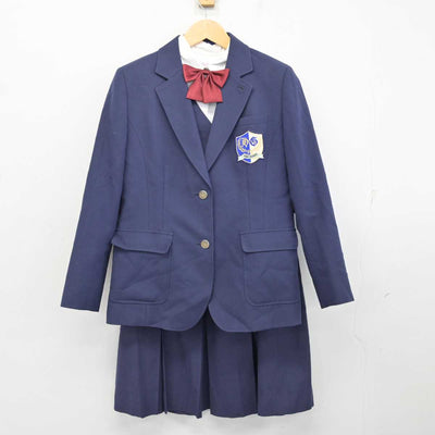 【中古】神奈川県 平塚学園高等学校 女子制服 5点 (ブレザー・ベスト・シャツ・スカート) sf074783