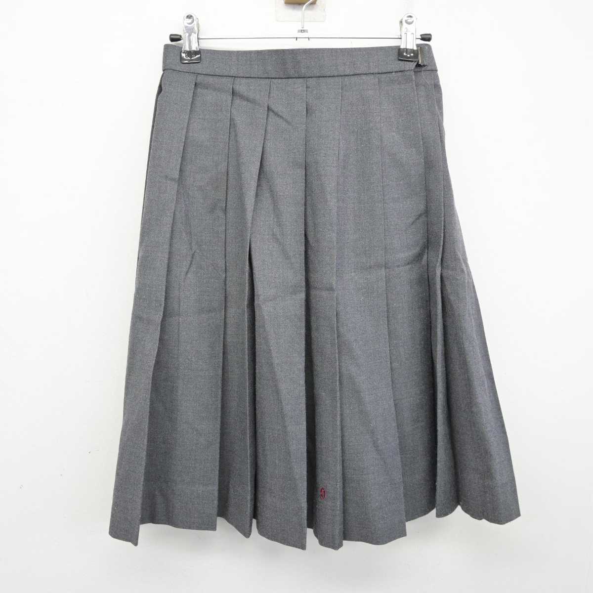 【中古】茨城県 常総学院高等学校 女子制服 3点 (ニット・スカート) sf074805