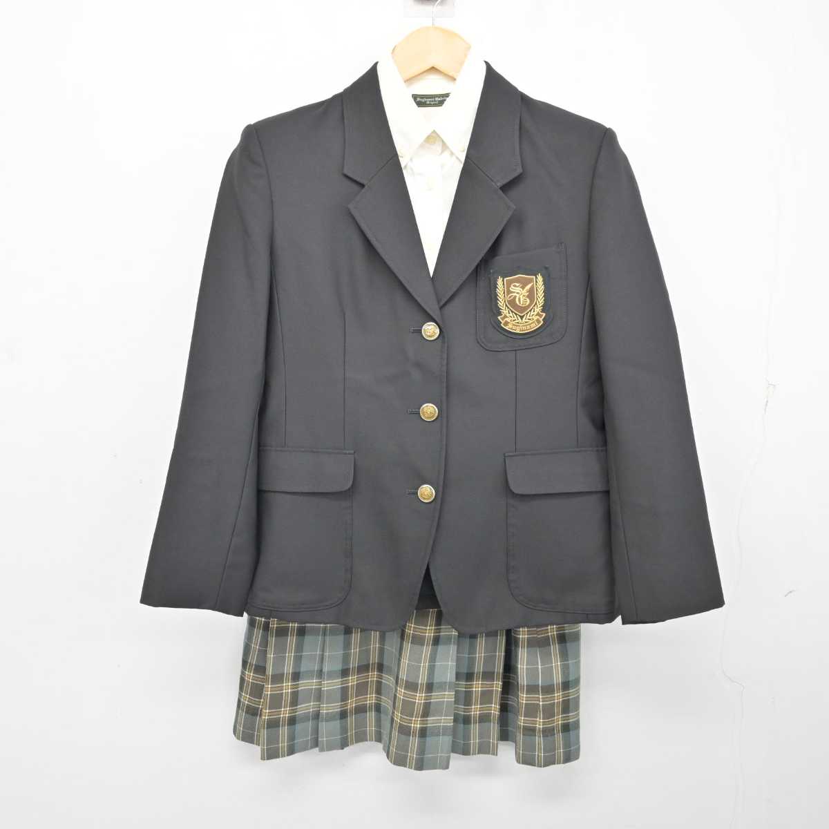 【中古】東京都 杉並学院高等学校 女子制服 4点 (ブレザー・ニット・シャツ・スカート) sf074813