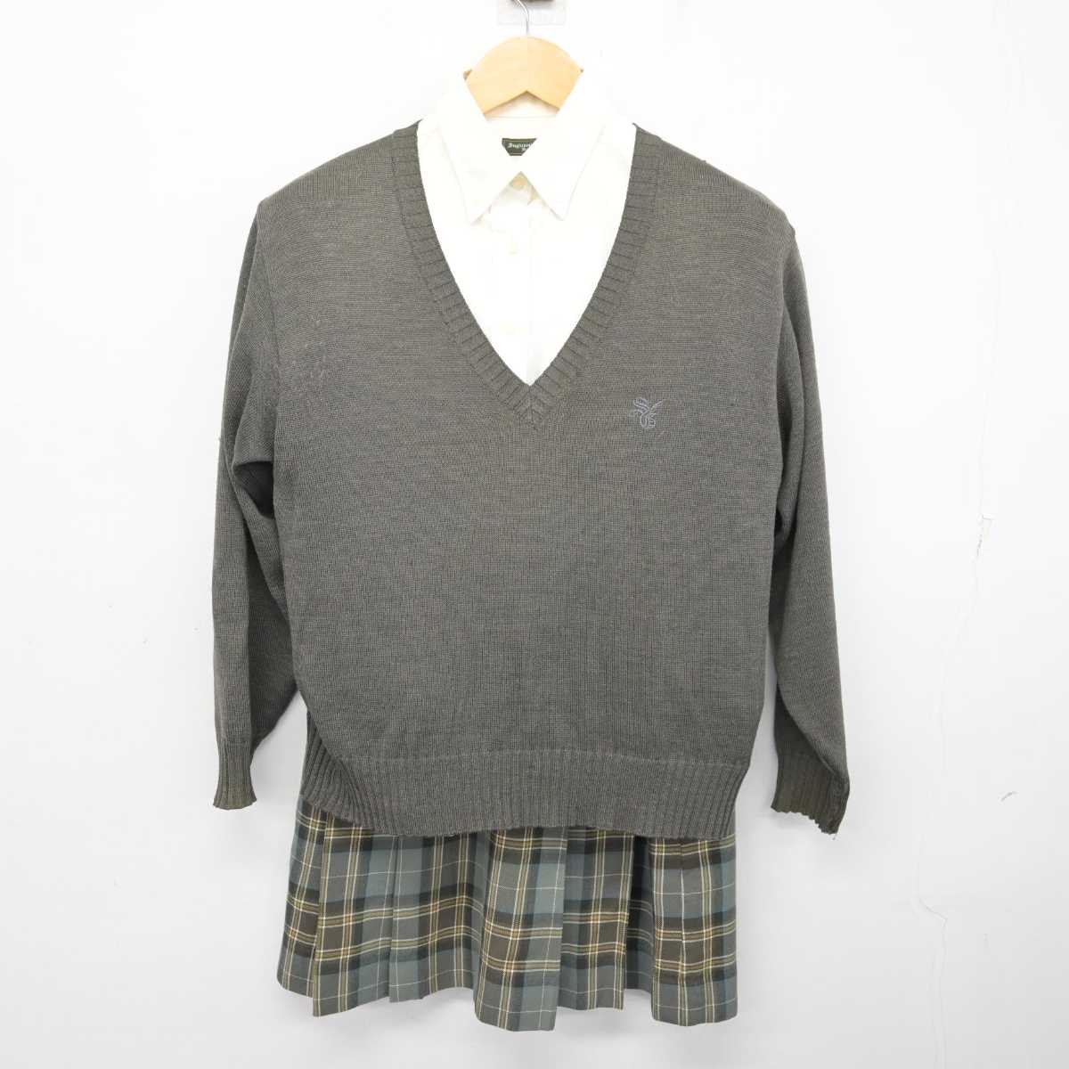 【中古】東京都 杉並学院高等学校 女子制服 4点 (ブレザー・ニット・シャツ・スカート) sf074813