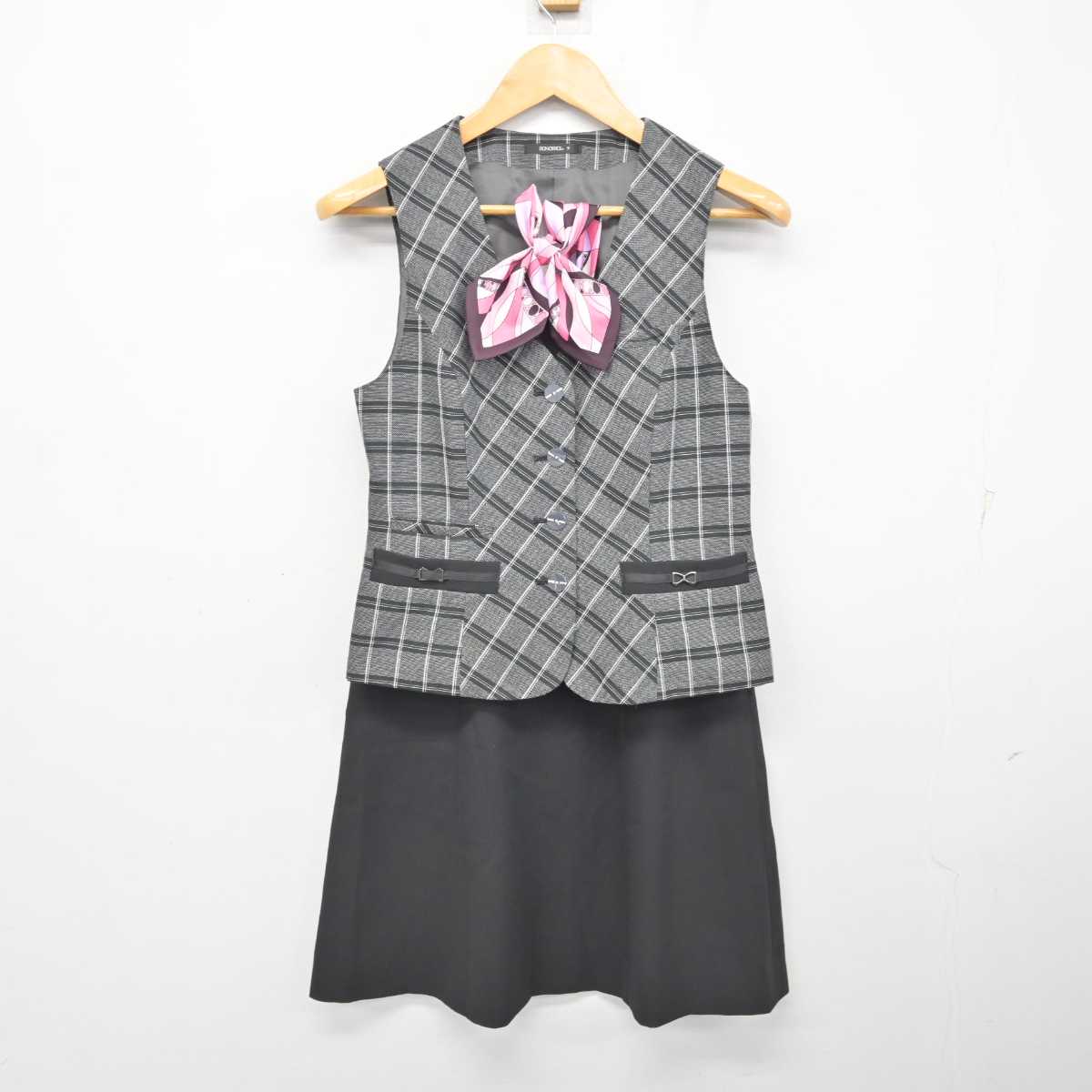 【中古】 事務服 女子制服 4点 (ベスト・スカート) sf074817