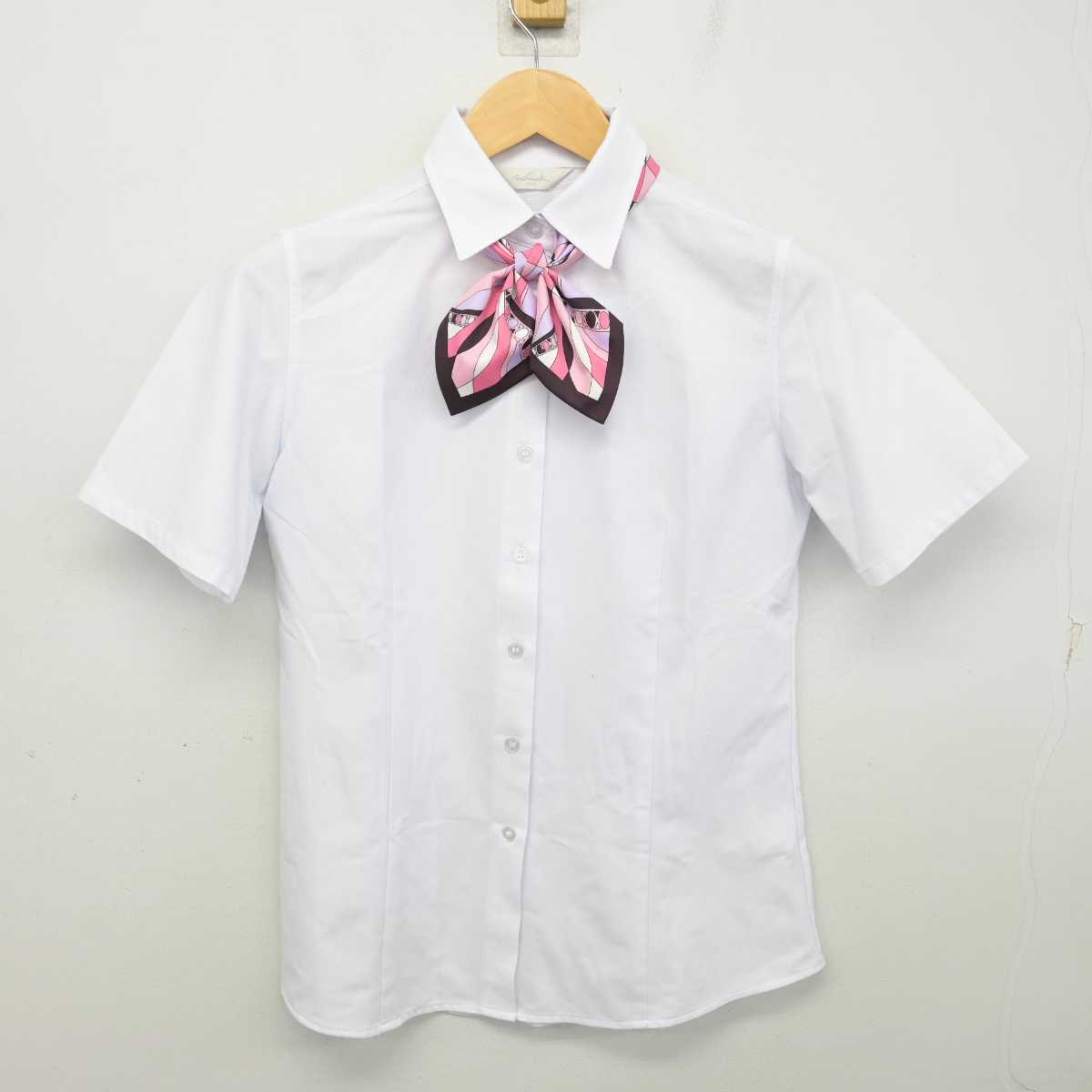 【中古】 事務服 女子制服 5点 (ベスト・シャツ・スカート) sf074820