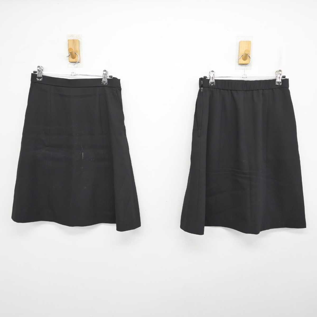 【中古】 事務服 女子制服 5点 (ベスト・シャツ・スカート) sf074820