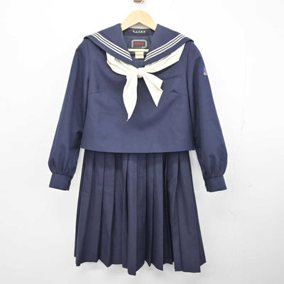 【中古】福岡県 嘉穂高等学校 女子制服 3点 (セーラー服・スカート) sf074831