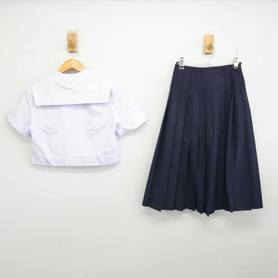 【中古】福岡県 飯塚日新館中学校 女子制服 4点 (セーラー服・スカート) sf074842