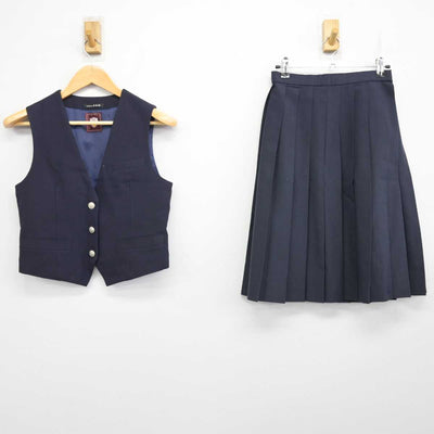 【中古】愛知県 瀬戸西高等学校 女子制服 2点 (ベスト・スカート) sf074852