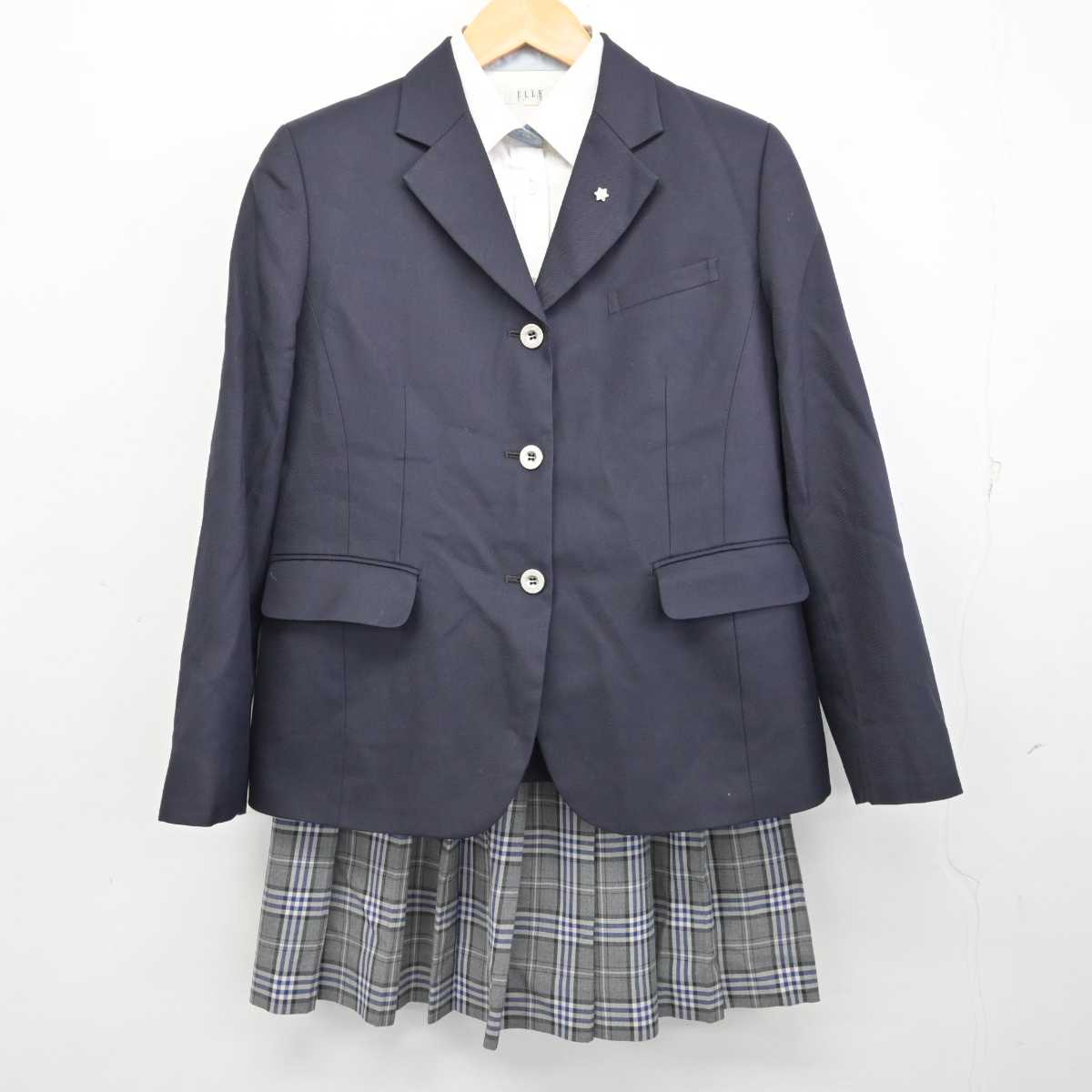 【中古】愛知県 至学館高等学校 女子制服 4点 (ブレザー・シャツ・スカート) sf074863