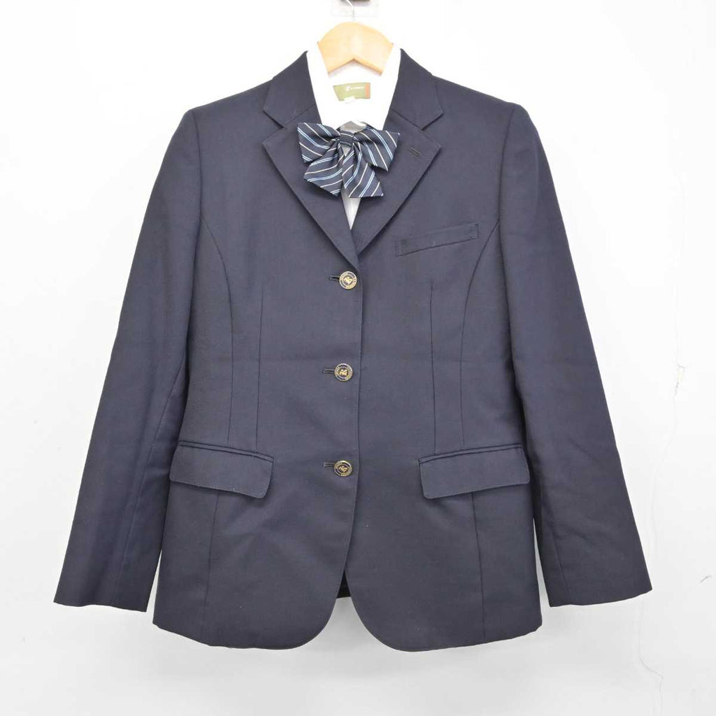 【中古】静岡県 常葉大学附属菊川高等学校 女子制服 3点 (ブレザー・シャツ) sf074879