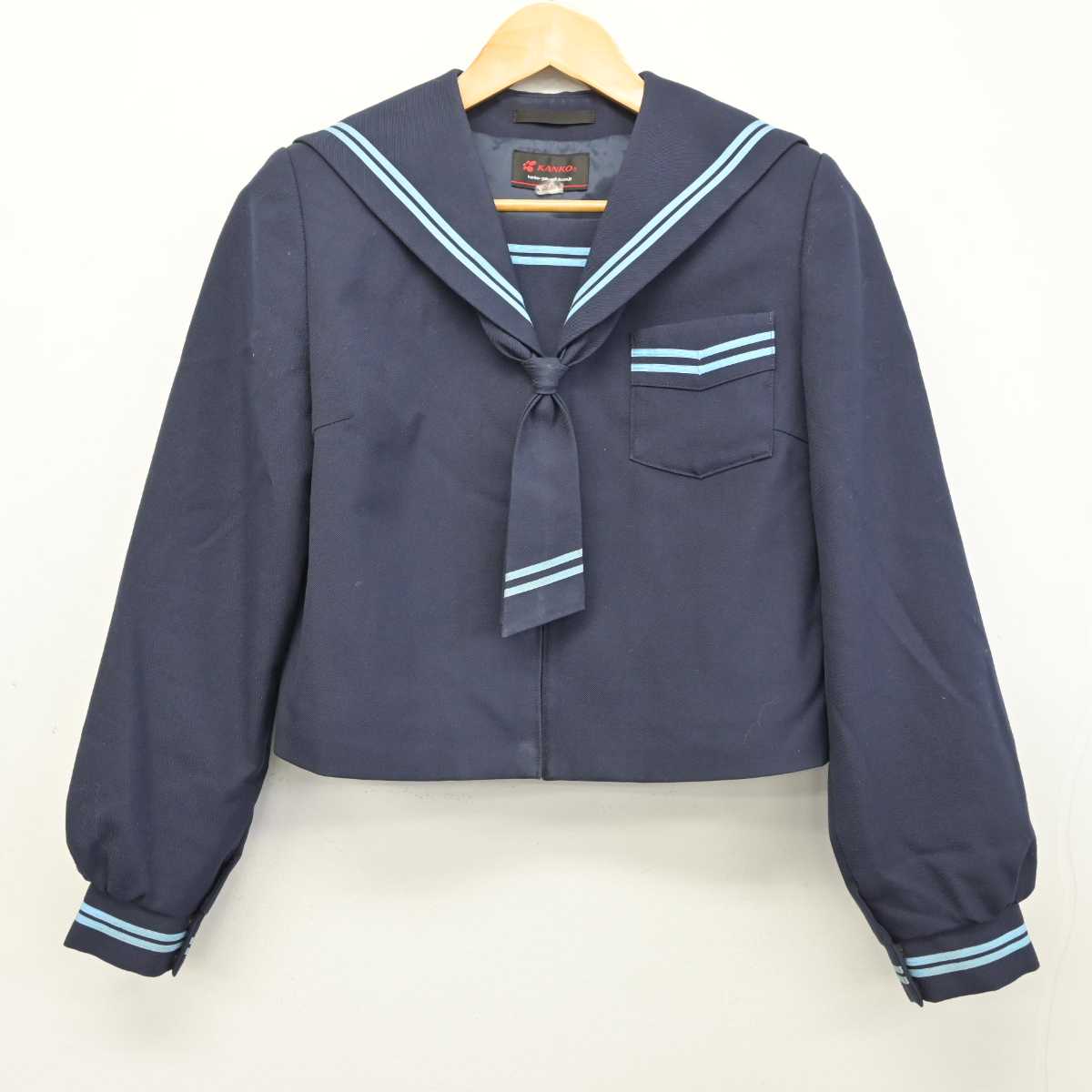 【中古】鹿児島県 鹿屋東中学校 女子制服 3点 (セーラー服・ジャンパースカート) sf074884