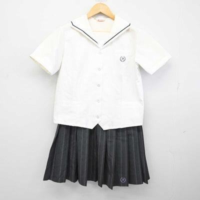 【中古】福岡県 杉森高等学校 女子制服 4点 (セーラー服・シャツ・スカート) sf074889