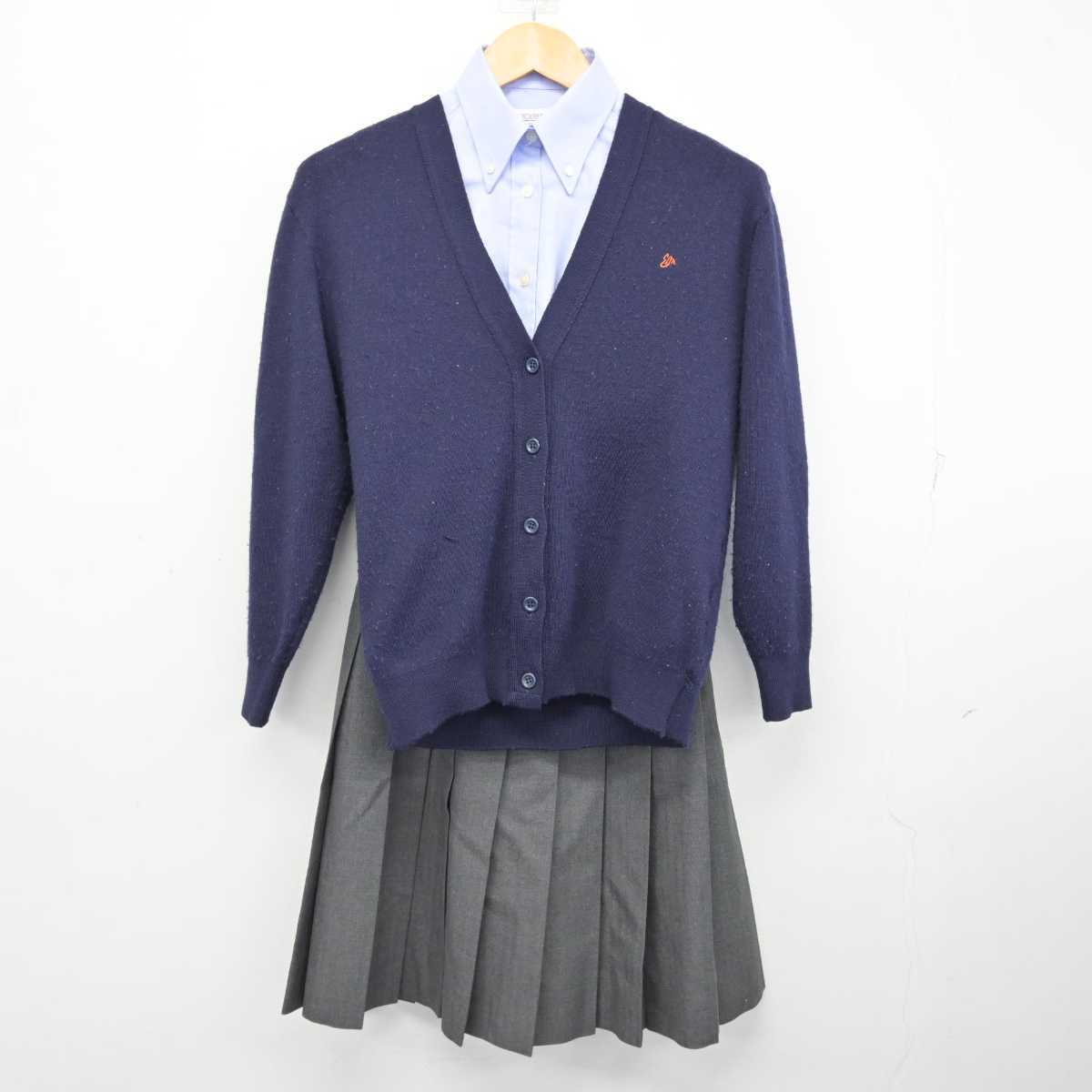 【中古】香川県 英明高等学校 女子制服 4点 (ブレザー・ニット・シャツ・スカート) sf074903