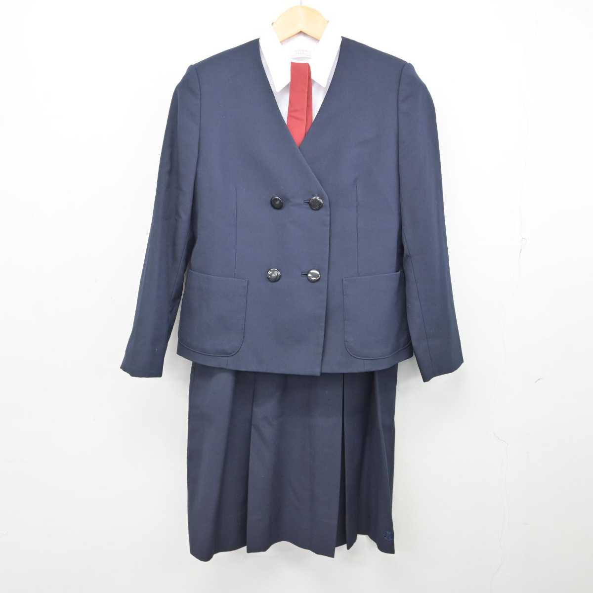 【中古】熊本県 熊本高等学校 女子制服 4点 (ブレザー・シャツ・ジャンパースカート) sf074911