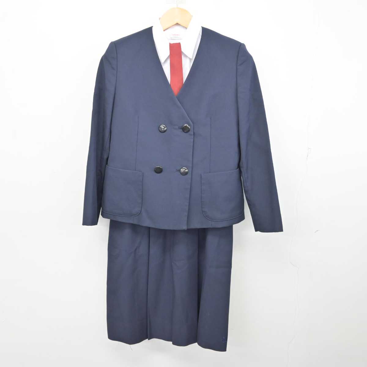 【中古】熊本県 熊本高等学校 女子制服 4点 (ブレザー・シャツ・ジャンパースカート) sf074912