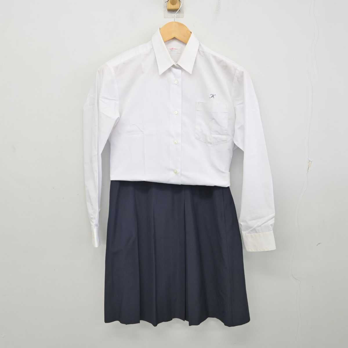 【中古】熊本県 熊本高等学校 女子制服 2点 (シャツ・スカート) sf074914