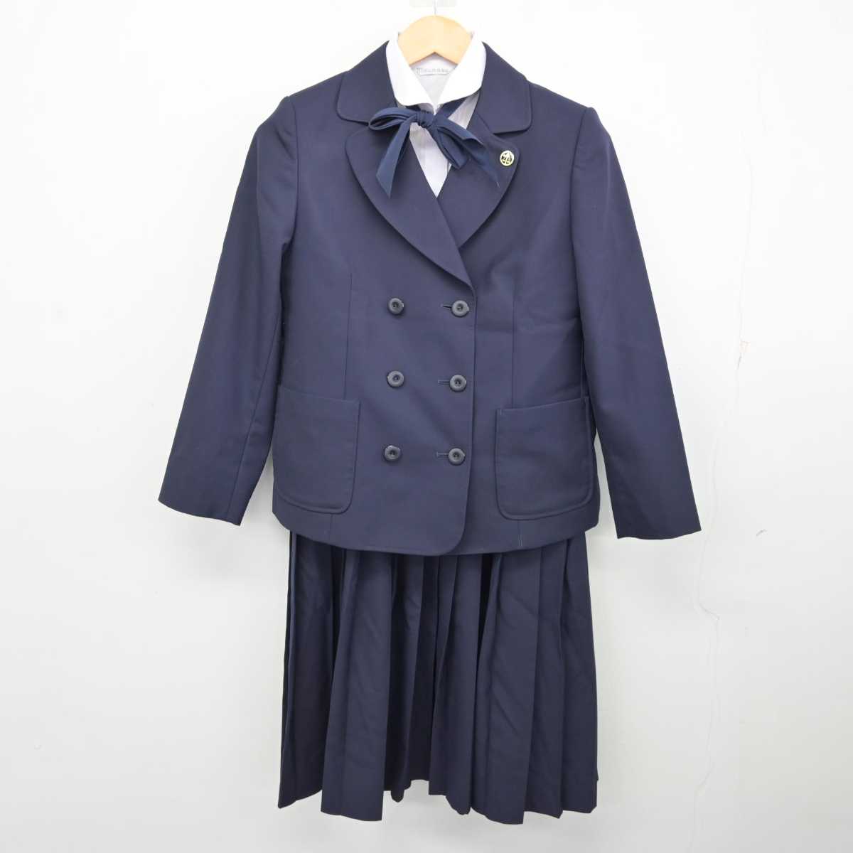 【中古】愛知県 椙山女学園中学校・高等学校 女子制服 5点 (ブレザー・シャツ・ジャンパースカート) sf074921