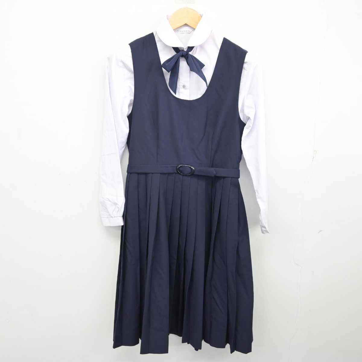 【中古】愛知県 椙山女学園中学校・高等学校 女子制服 5点 (ブレザー・シャツ・ジャンパースカート) sf074921