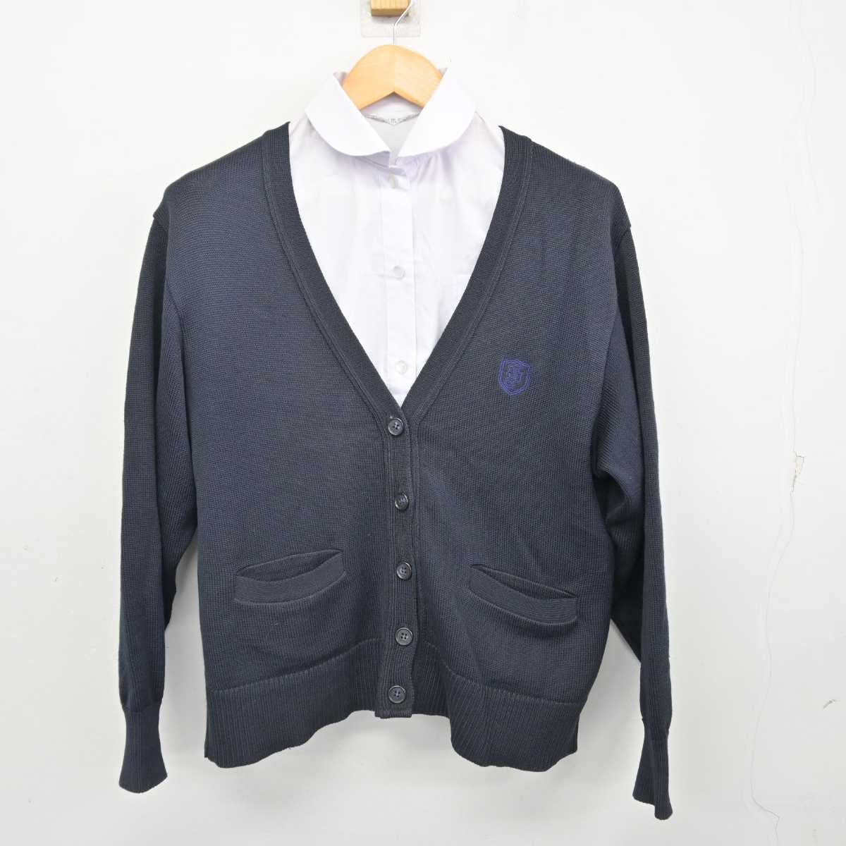 【中古】愛知県 椙山女学園中学校・高等学校 女子制服 2点 (ニット・シャツ) sf074923