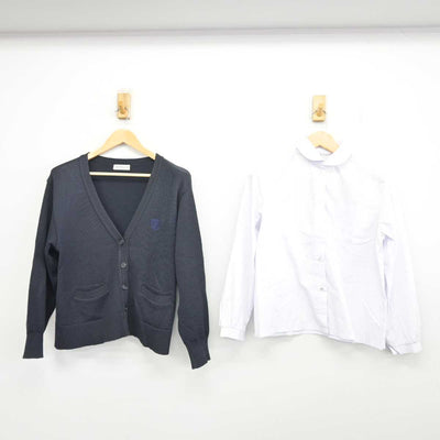 【中古】愛知県 椙山女学園中学校・高等学校 女子制服 2点 (ニット・シャツ) sf074923