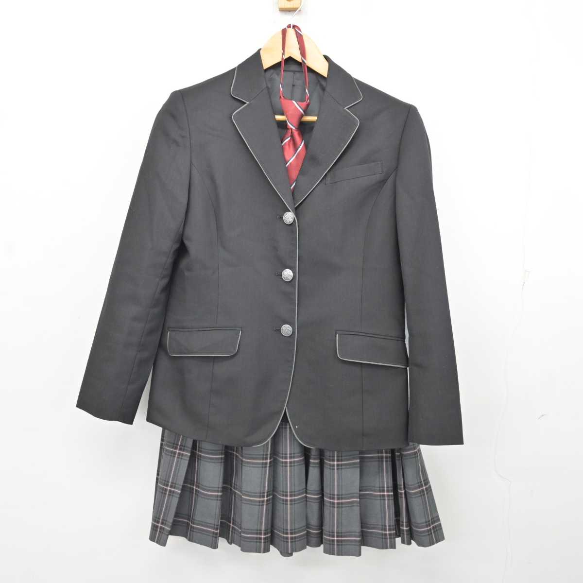 【中古】北海道 札幌新川高等学校 女子制服 3点 (ブレザー・スカート) sf074928