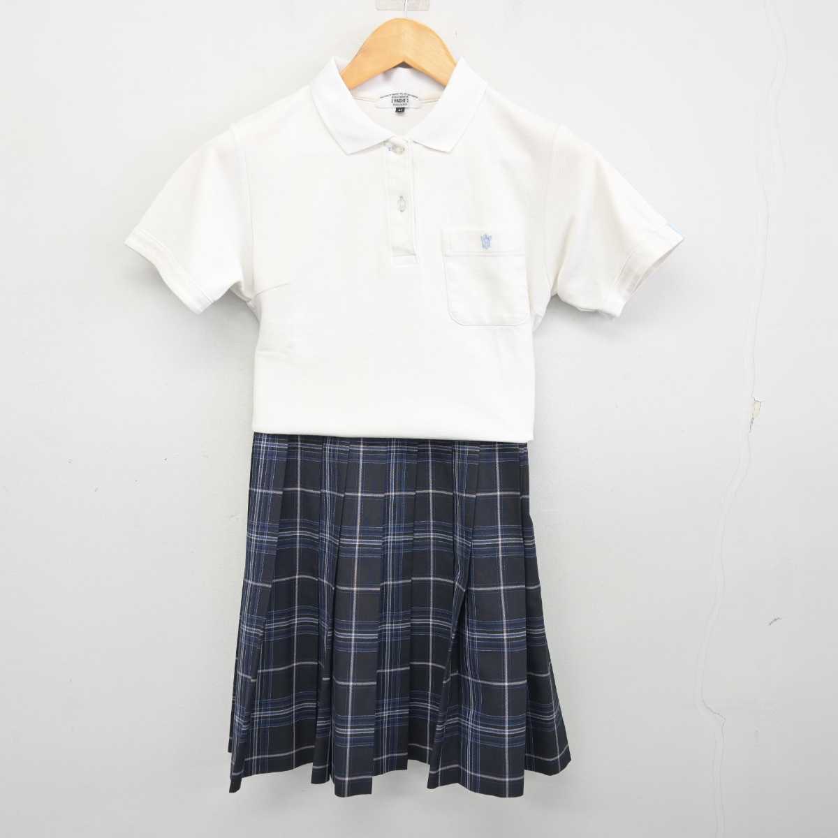 【中古】神奈川県 法政大学第二中・高等学校 女子制服 2点 (シャツ・スカート) sf074931