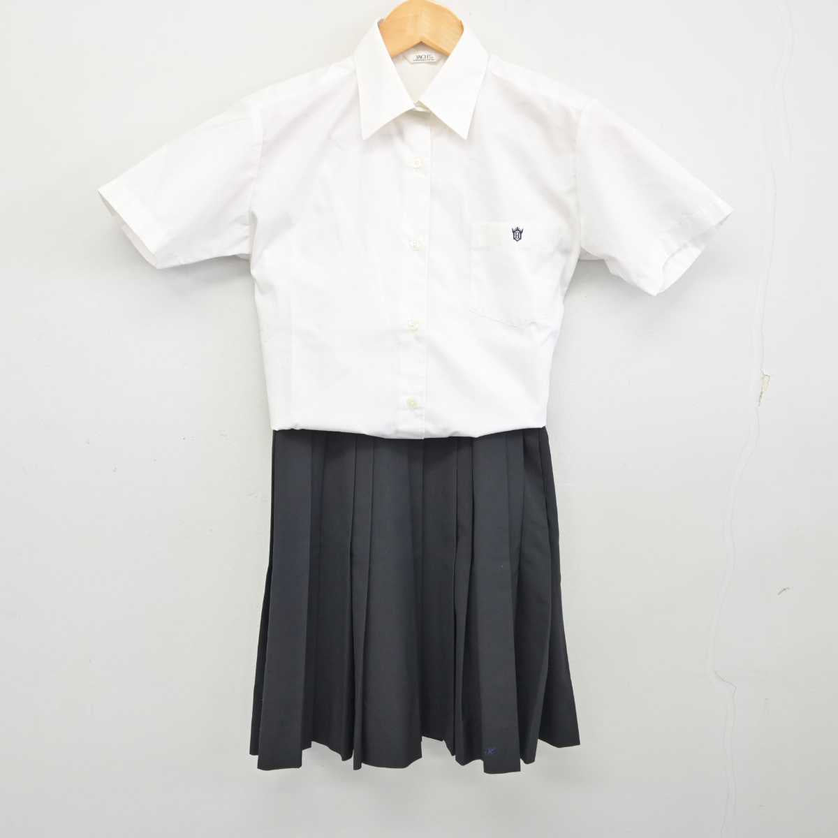 【中古】神奈川県 法政大学第二中・高等学校 女子制服 2点 (シャツ・スカート) sf074932