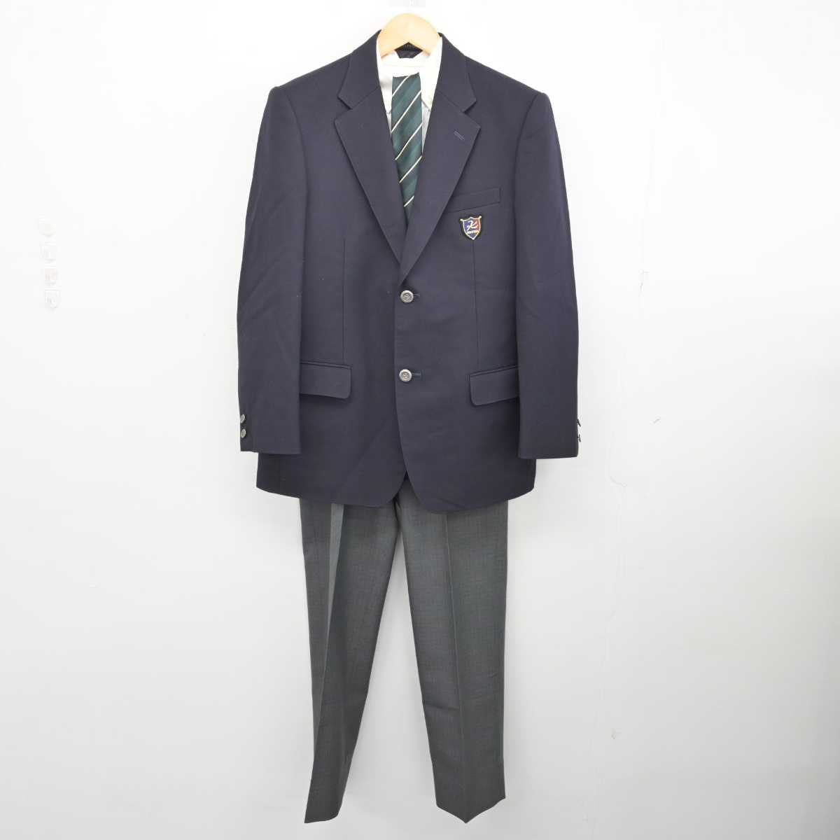 【中古】神奈川県 向上高等学校 男子制服 5点 (ブレザー・シャツ・ズボン) sf074933