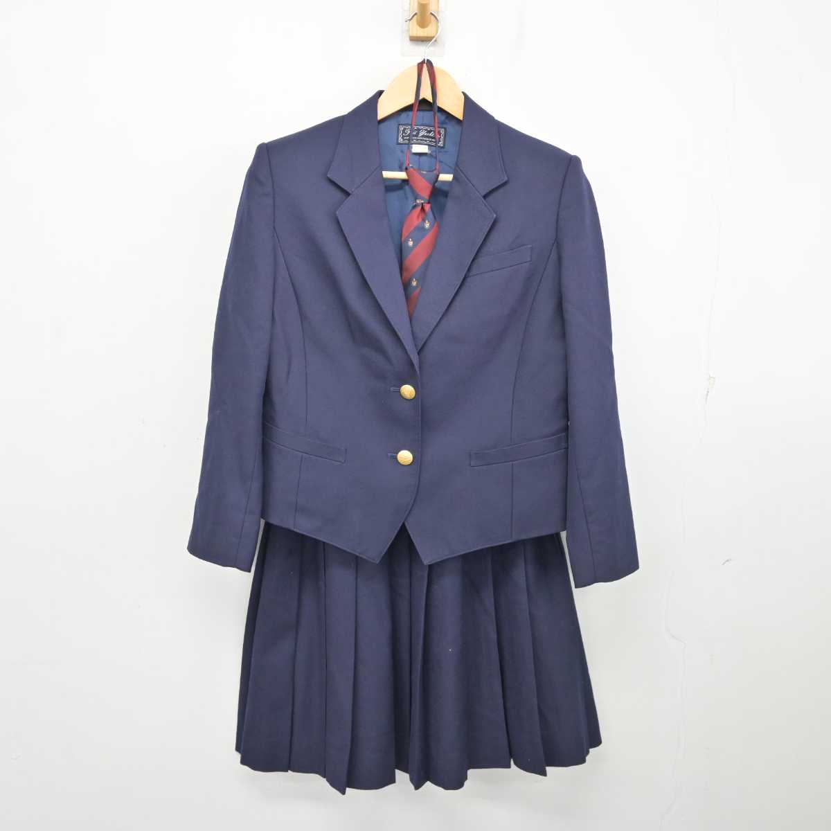 【中古】北海道 旭川西高等学校 女子制服 4点 (ブレザー・スカート) sf074940