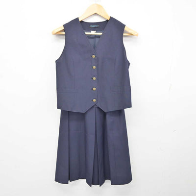 【中古】北海道 旭川市立啓北中学校 女子制服 3点 (ブレザー・ベスト・スカート) sf074944