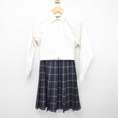 【中古】熊本県  文徳中学校・高等学校 女子制服 4点 (ブレザー・シャツ・スカート) sf074948