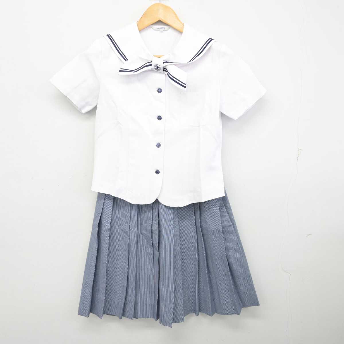 【中古】大阪府 香里ヌヴェール学院中学校・高等学校 女子制服 2点 (セーラー服・スカート) sf074955