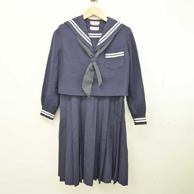 【中古】熊本県 託麻中学校 女子制服 3点 (セーラー服・ジャンパースカート) sf074959