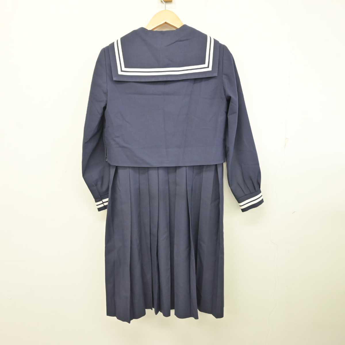 【中古】熊本県 託麻中学校 女子制服 3点 (セーラー服・ジャンパースカート) sf074959