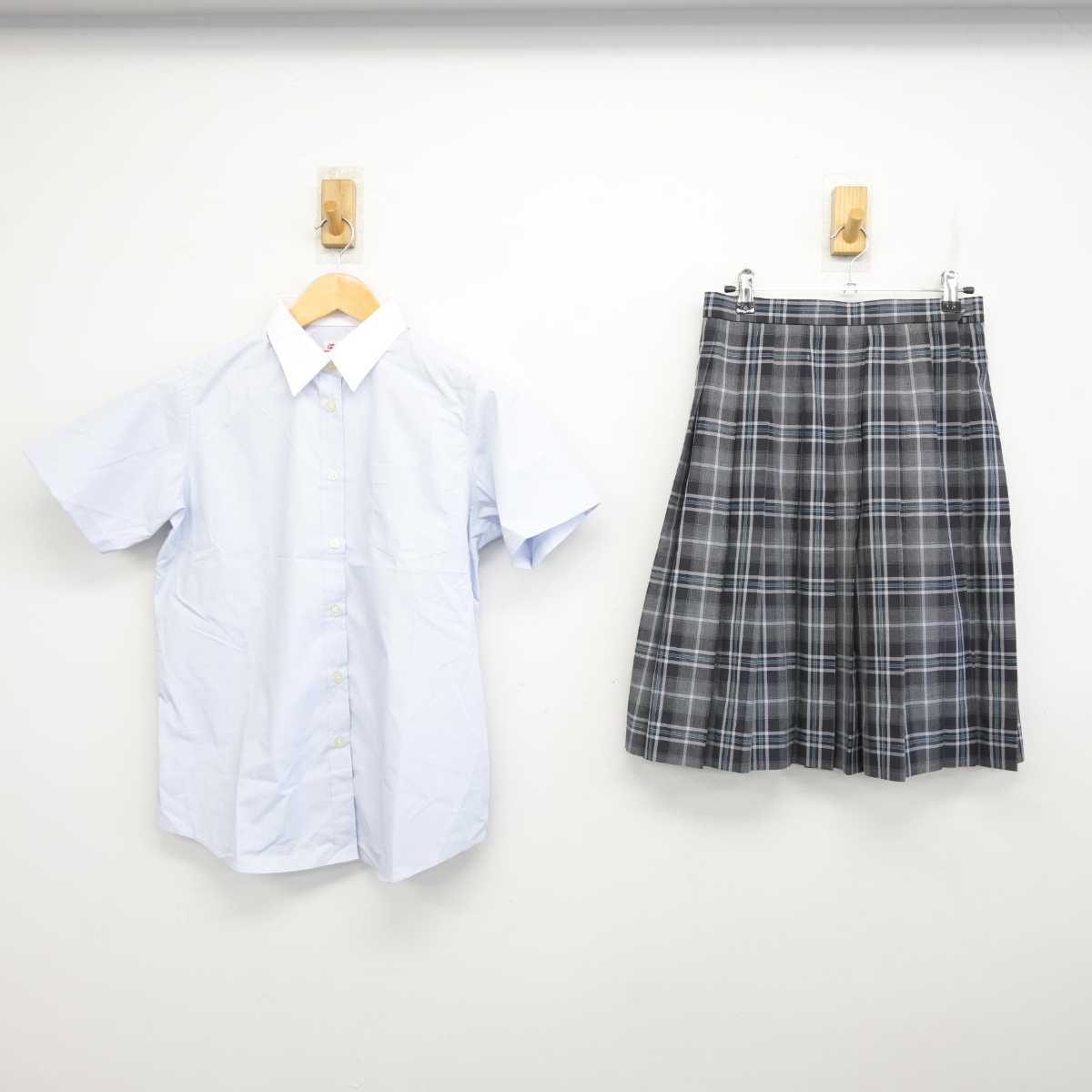 【中古】東京都 国本女子中学校・高等学校 女子制服 3点 (シャツ・スカート) sf074964