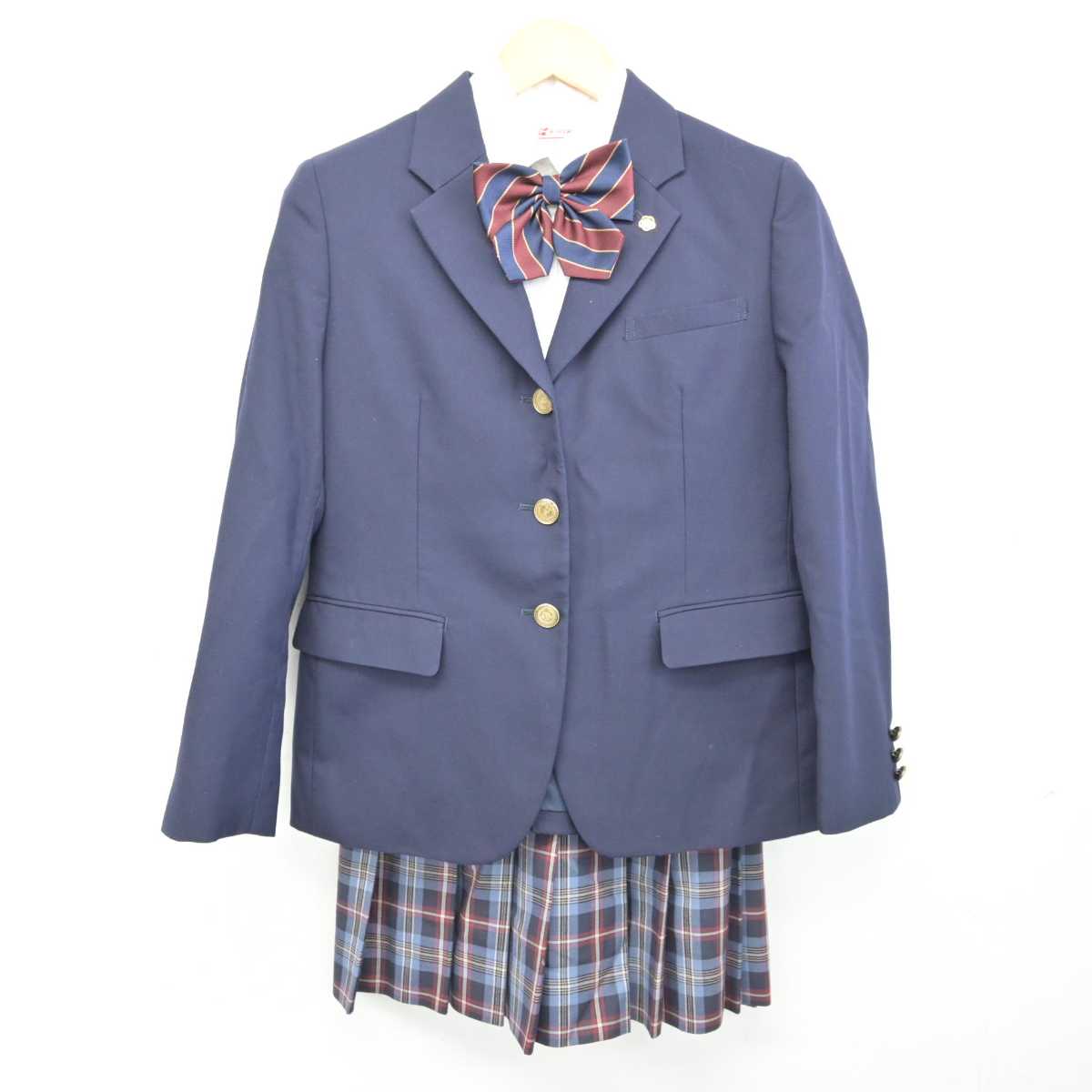 【中古】島根県 石見智翠館高等学校 女子制服 5点 (ブレザー・シャツ・スカート) sf074978