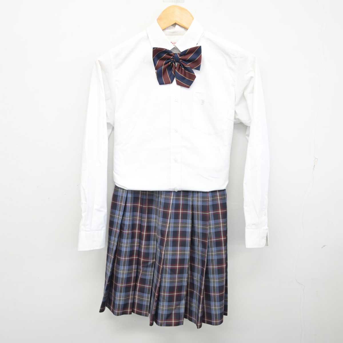 【中古】島根県 石見智翠館高等学校 女子制服 5点 (ブレザー・シャツ・スカート) sf074978