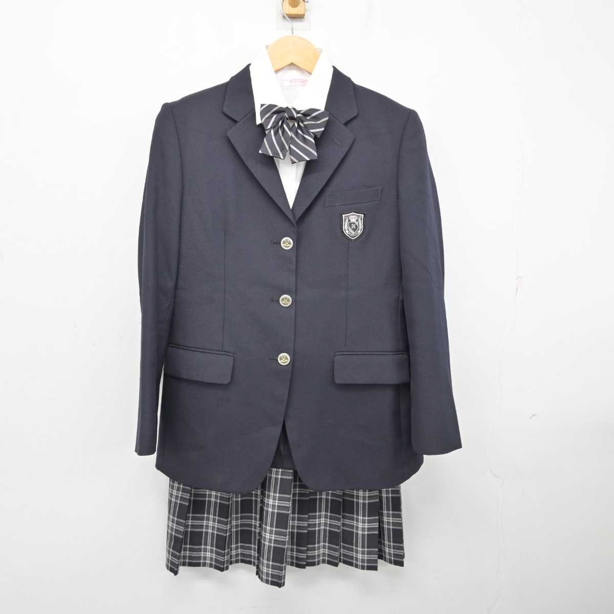 【中古】埼玉県 滑川総合高等学校 女子制服 4点 (ブレザー・シャツ・スカート) sf074995