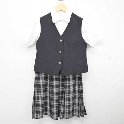 【中古】埼玉県 滑川総合高等学校 女子制服 3点 (ベスト・シャツ・スカート) sf074996