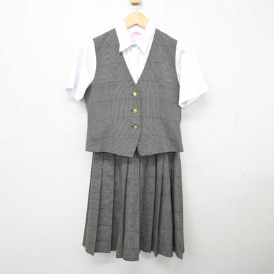 【中古】東京都 港区立御成門中学校 女子制服 3点 (ベスト・シャツ・スカート) sf075001