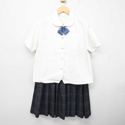 【中古】熊本県 球磨中央高等学校 女子制服 4点 (ブラウス・スカート) sf075004