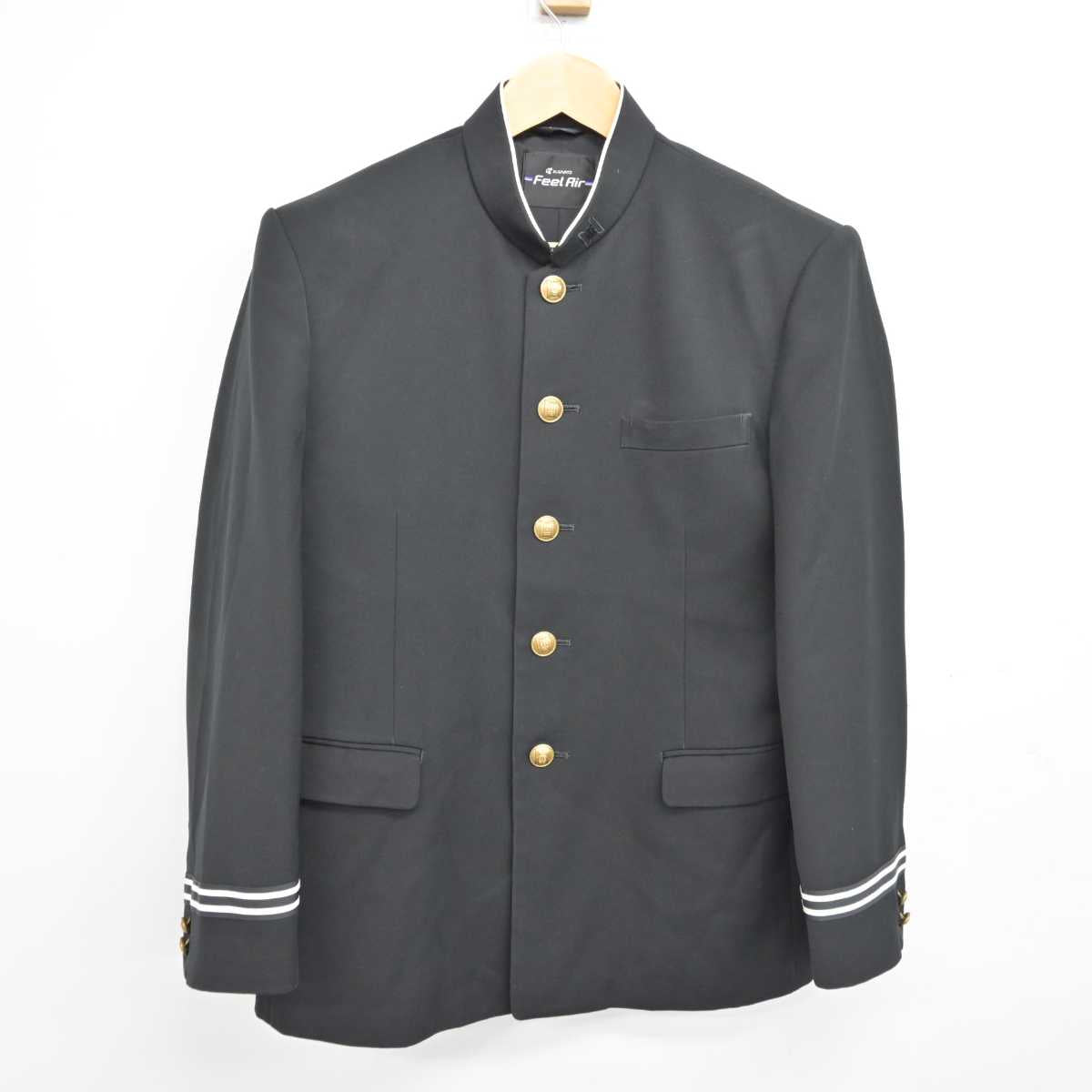 【中古】熊本県 人吉市立第二中学校 男子制服 3点 (学ラン・シャツ) sf075008