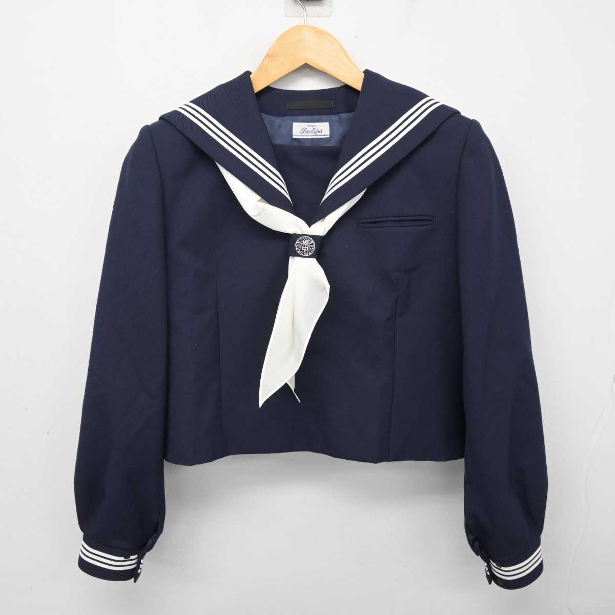 【中古】千葉県 浦安市立堀江中学校 女子制服 3点 (セーラー服・ジャンパースカート) sf075012