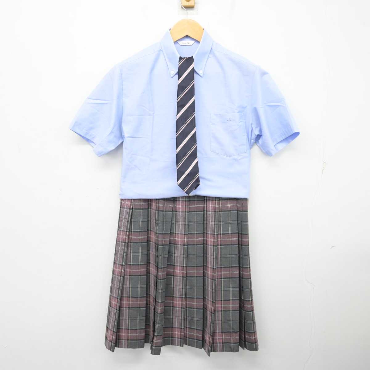 【中古】東京都 成立学園高等学校 女子制服 4点 (シャツ・シャツ・スカート) sf075015