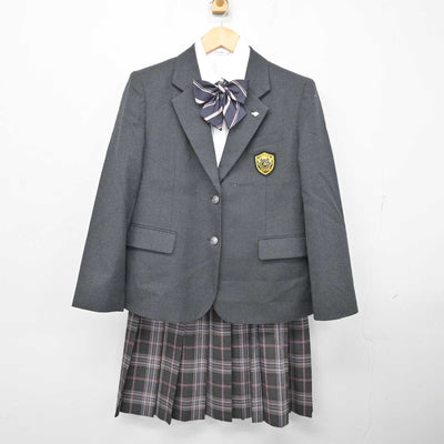 【中古】東京都 成立学園高等学校 女子制服 6点 (ブレザー・シャツ・スカート) sf075016